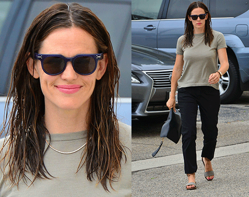 JenniferGarner Anche Jennifer Garner con i capelli bagnati