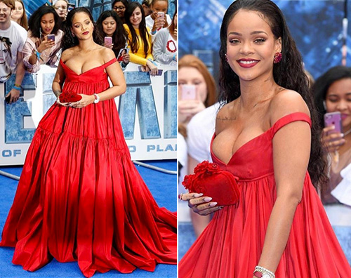 Rihanna Rihanna in rosso alla premiere di “Valerien e la città dei mille pianeti”
