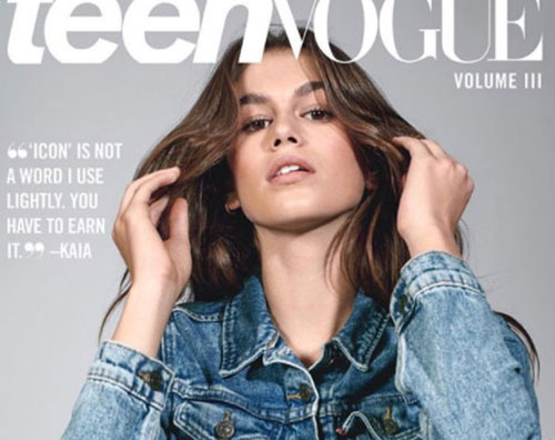 Kaia Gerber Kaia Gerber è sulla cover di settembre di Teen Vogue