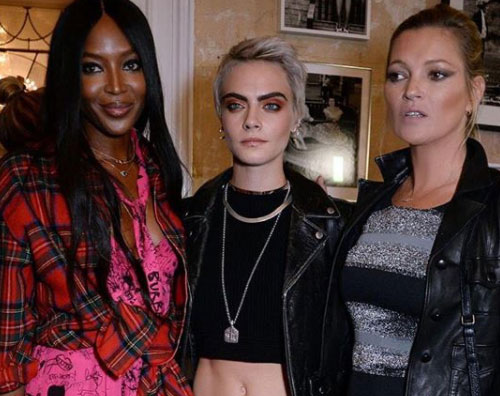 Cara Delevingne Cara, Kate e Naomi insieme alla sfilata Burberry