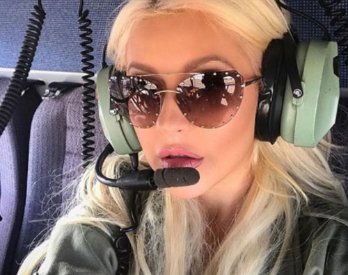 Christina Aguilera Christina Aguilera, appuntamento in elicottero con Matthews