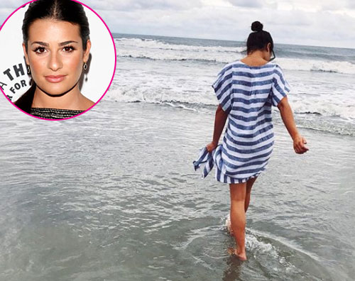 Lea Michele Passeggiata sulla spiaggia per Lea Michele