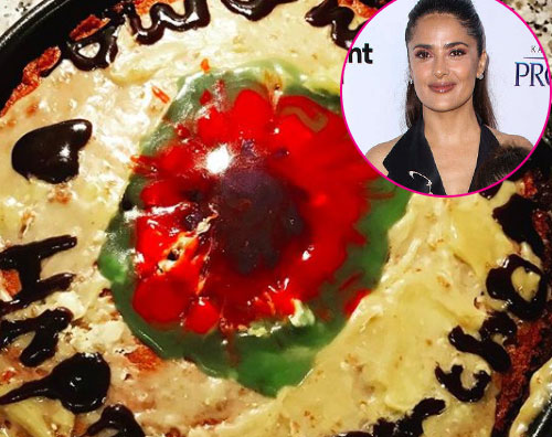 Salma Hayek Salma Hayek, una torta da Valentina per i suoi 51 anni