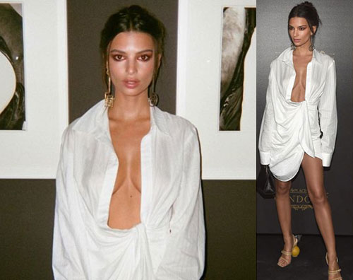 Emily Ratajkovski Emily Ratajkowski in bianco a Parigi