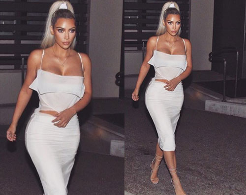 Kim Kardashian Kim Kardashian in bianco su Instagram