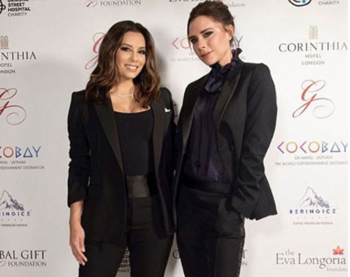 Eva e Victoria Eva Longoria e Victoria Beckham, insieme a Londra per beneficenza