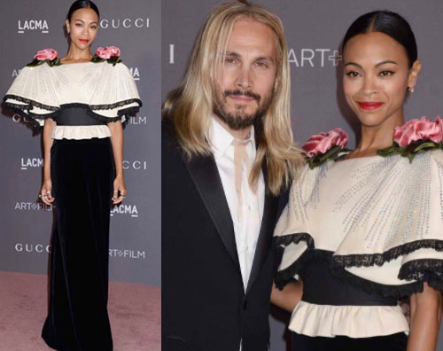 Zoe Saldana Zoe Saldana elegantissima all’evento Gucci