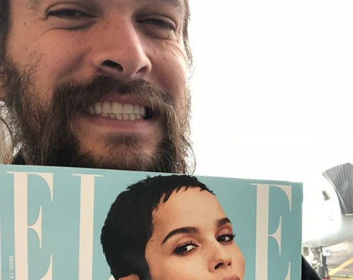 Jason Momoa Jason Momoa festeggia la nuova cover di Zoe Kravitz