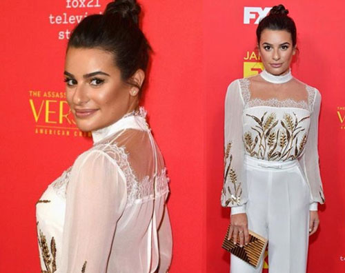 Lea Michele 1 Lea Michele romantica alla premiere di “American Crime Story”