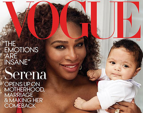 Serena Williams Serena Williams con Alexis Jr sulla cover di Vogue