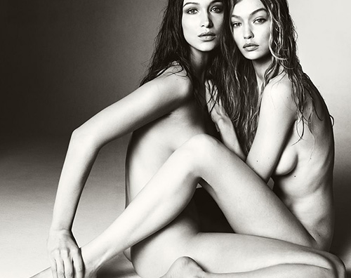 Gigi e Bella Hadid Gigi e Bella Hadid si spogliano per Vogue
