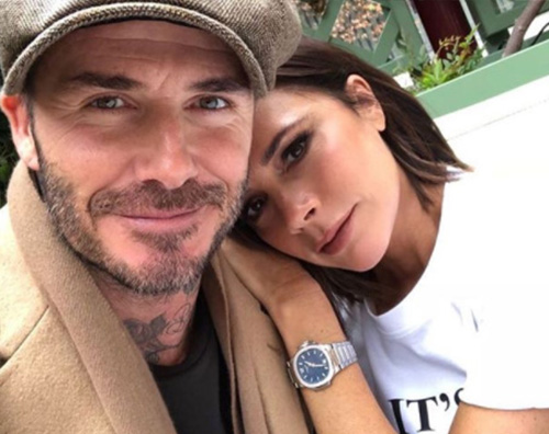 Victoria Beckham 1 David Beckham al fianco di Victoria durante il lavoro