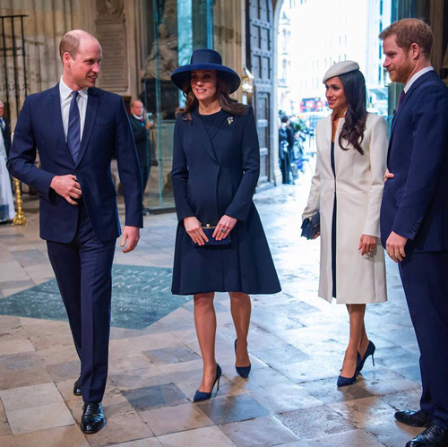 Kate e Meghan Kate e Meghan, scarpe identiche per il Commonwealth Day