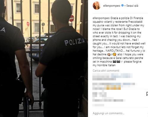 Ellen Pompeo 2 Ellen Pompeo scippata a Firenze