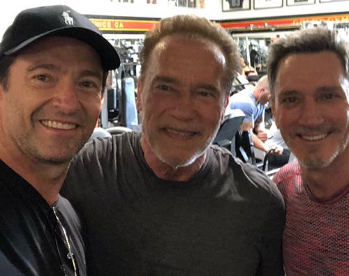 Hugh Jackman Hugh Jackman a lezione da Arnold Schwarzenegger