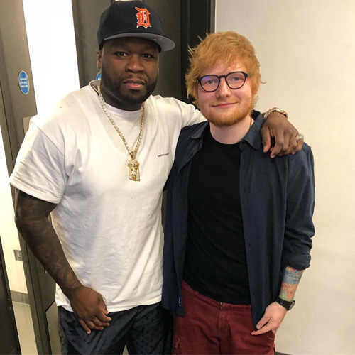 ed sheeran 50 cent Il selfie leggendario di Eminem, Ed Sheeran e 50 Cent