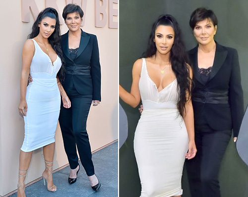 kim k Kim Kardashian, scollatura audace per la serata con mamma Kris