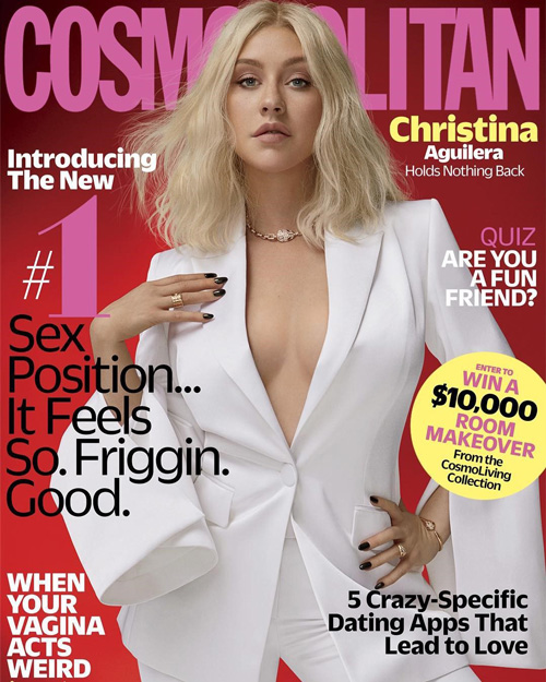 XTINA 1 Christina Aguilera hot sulla cover di Cosmopolitan