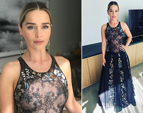 Emilia Clarke Emilia Clarke tutta trasparenze agli Emmy 2018