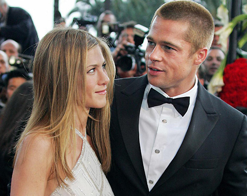 Jennifer Aniston Brad Pitt Brad Pitt al party per i 50 anni di Jennifer Aniston