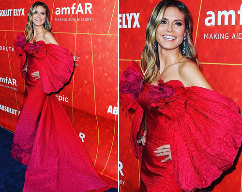 Heidi Klum 1 Heidi Klum in rosso per lamfAR Gala 2018