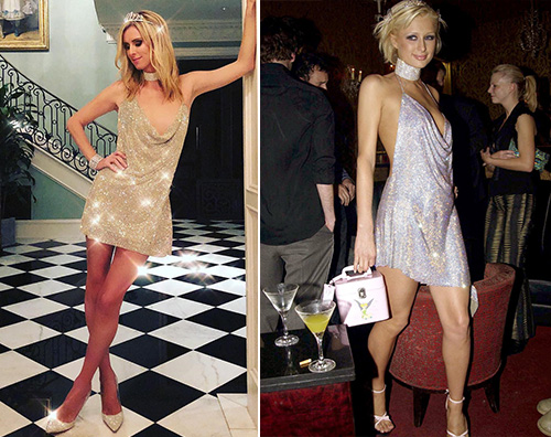 Paris vs nicky Nicky Hilton copia il look di Paris per Halloween