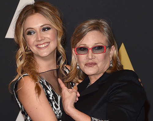 Billie Lourd Billie Lourd ricorda sua madre Carrie Fisher su Instagram