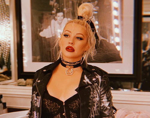 xtina Christina Aguilera, look anni ’80 su Instagram