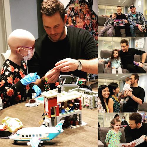 50810234 359415918212857 3226721657452155055 n Chris Pratt fa visita ai bambini ammalati