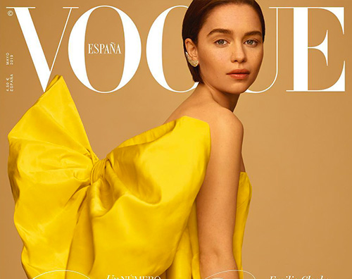 emilia clarke Emilia Clarke in giallo su Vogue Spagna