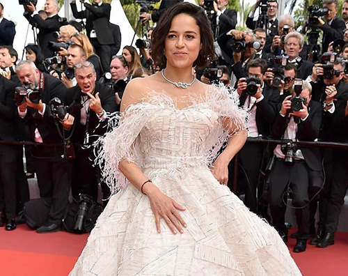 Michelle Rodriguez 2 Michelle Rodriguez in bianco a Cannes