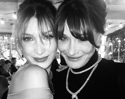 carla bruni bella hadid Bella Hadid e Carla Bruni, due sorelle a Cannes