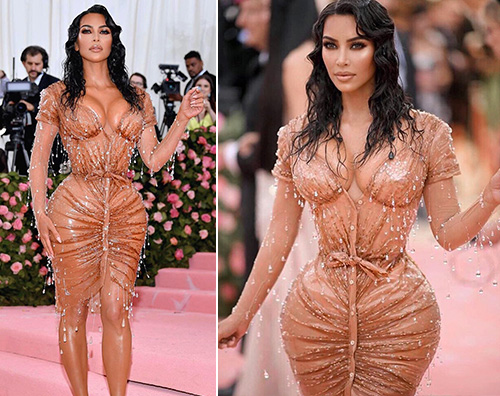 kim kardashian Kim Kardashian, wet look per il Met Gala 2019