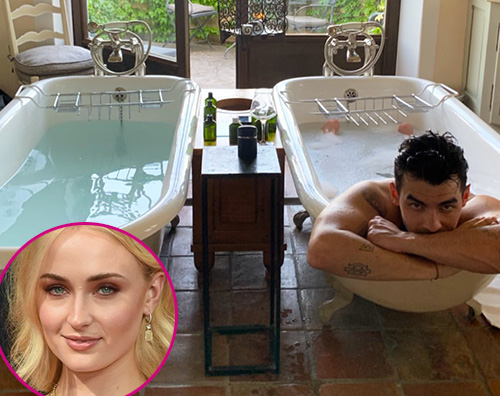 joe jonas Joe Jonas, relax nella vasca con Sophie