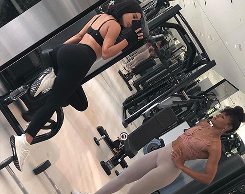 kim kardashian 2 Kim Kardashian ritorna ad allenarsi in palestra