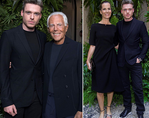 richard madden Alexander Skarsgard e Richard Madden a Milano per Armani