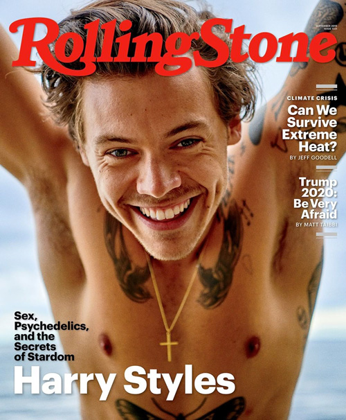 Harry Styles 2 Harry Styles a torso nudo su Rolling Stone