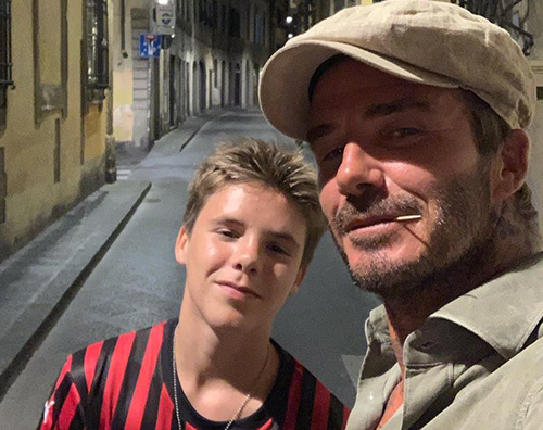 david 1 David Beckham a Firenze con Cruz e Romeo