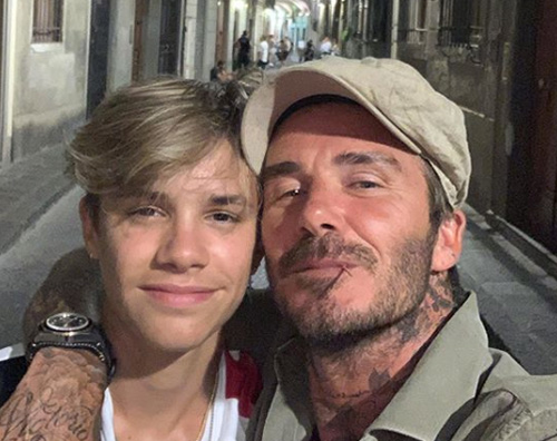 david 2 David Beckham a Firenze con Cruz e Romeo