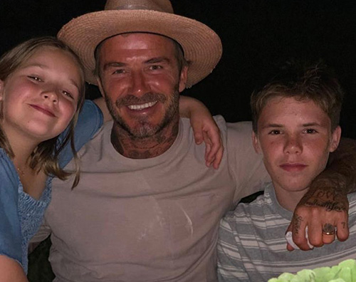 david beckham David e Victoria sono ancora in vacanza