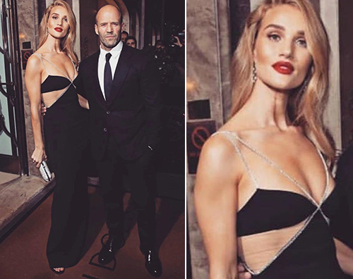 rosie hw jason statham Rosie Huntington Whiteley e Jason Statham, eleganti a Londra