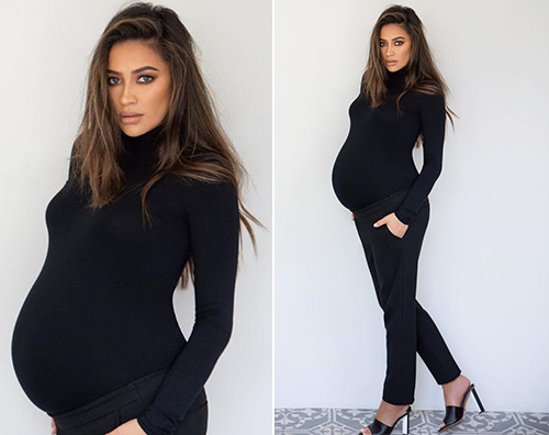shay mitchell Shay Mitchell mostra il pancione in total black