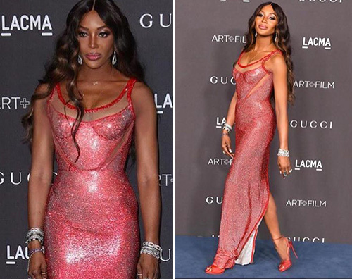 Naomi Naomi Campbell scintillante a Los Angeles