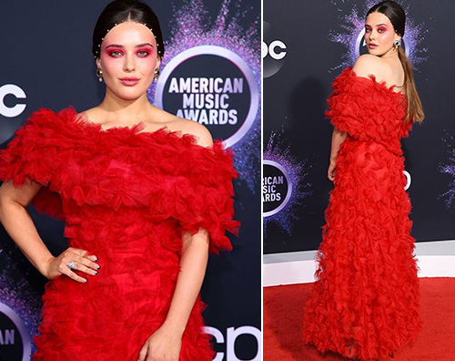 katherine Katherine Langford sceglie il rosso per gli AMAs 2019