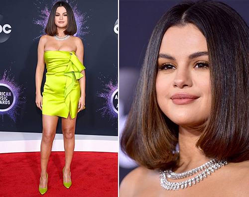 selena gomez Selena Gomez in verde agli American Music Awards