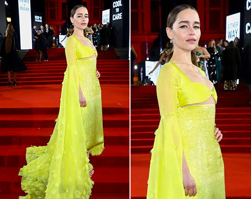 emilia clarke Emilia Clarke in giallo ai Fashion Awards 2019