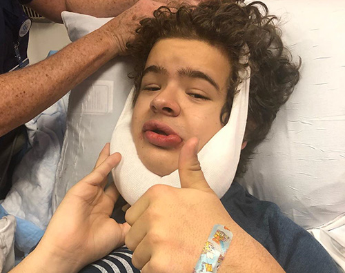 gaten matarrazzo Gaten Matarazzo convalescente su Instagram