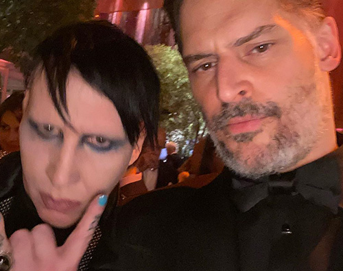 joe manganiello  Joe Manganiello e Marilyn Manson al VF After Party