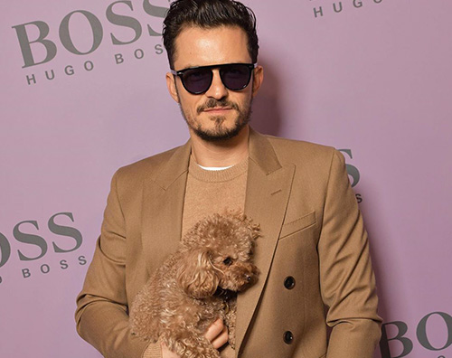 orlando bloom Orlando Bloom col cane alla Milano Fashion Week