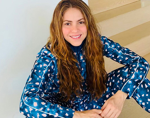 shakira Shakira in pigiama su Instagram